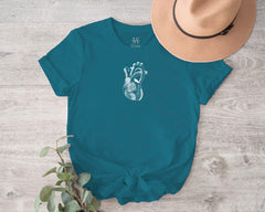 Embroidered Anatomical Heart T-shirt