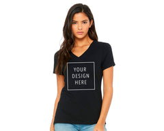 BELLA + CANVAS - Women’s Relaxed Jersey V-Neck Tee - Front