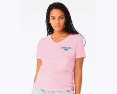 BELLA + CANVAS - Women’s Relaxed Jersey V-Neck Tee - Front