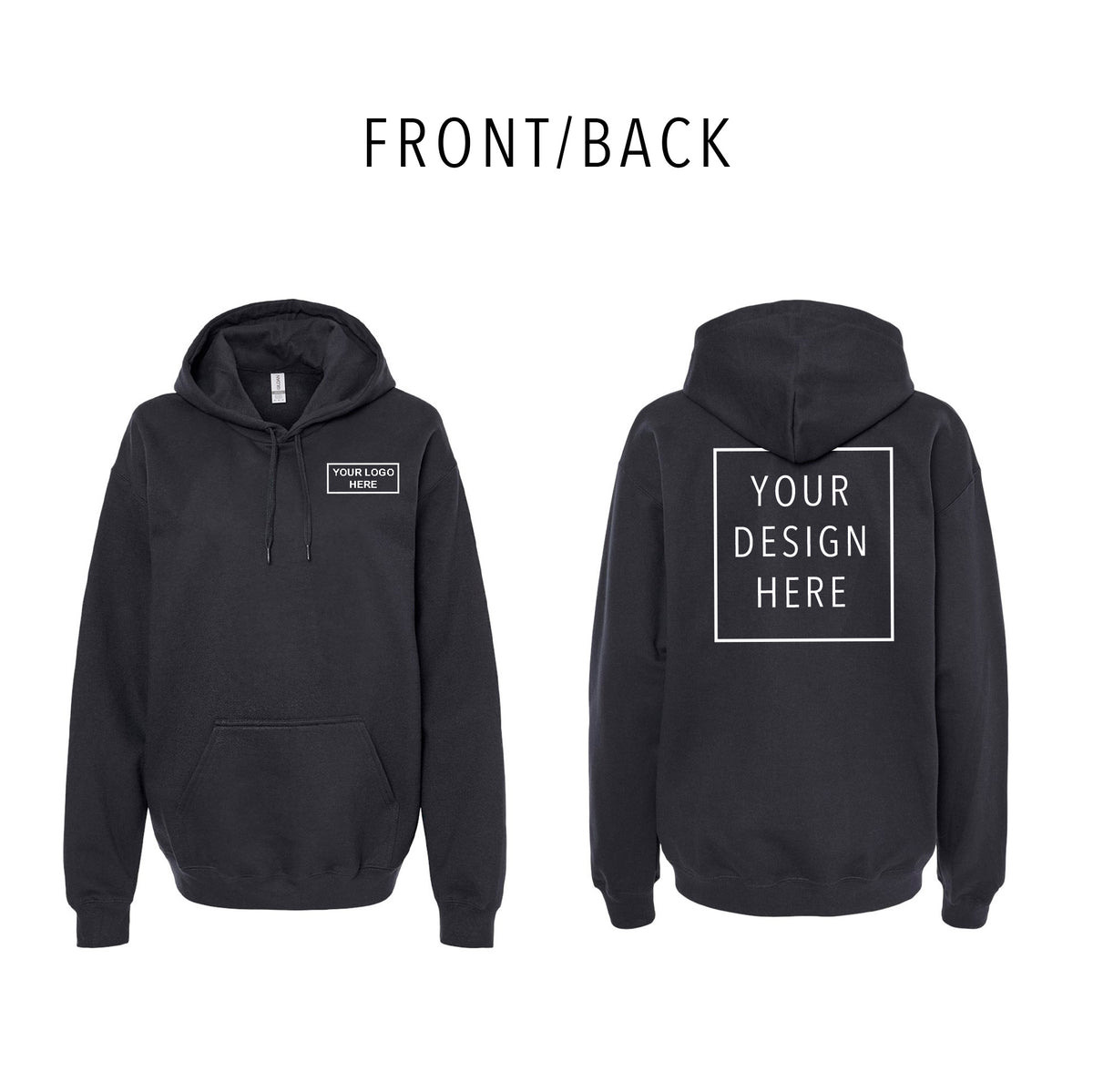 Gildan - Softstyle® Midweight Hooded Sweatshirt - Front/Back