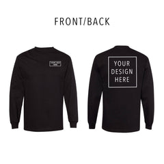 American Apparel - Heavyweight Cotton Long Sleeve Tee - Front/Back