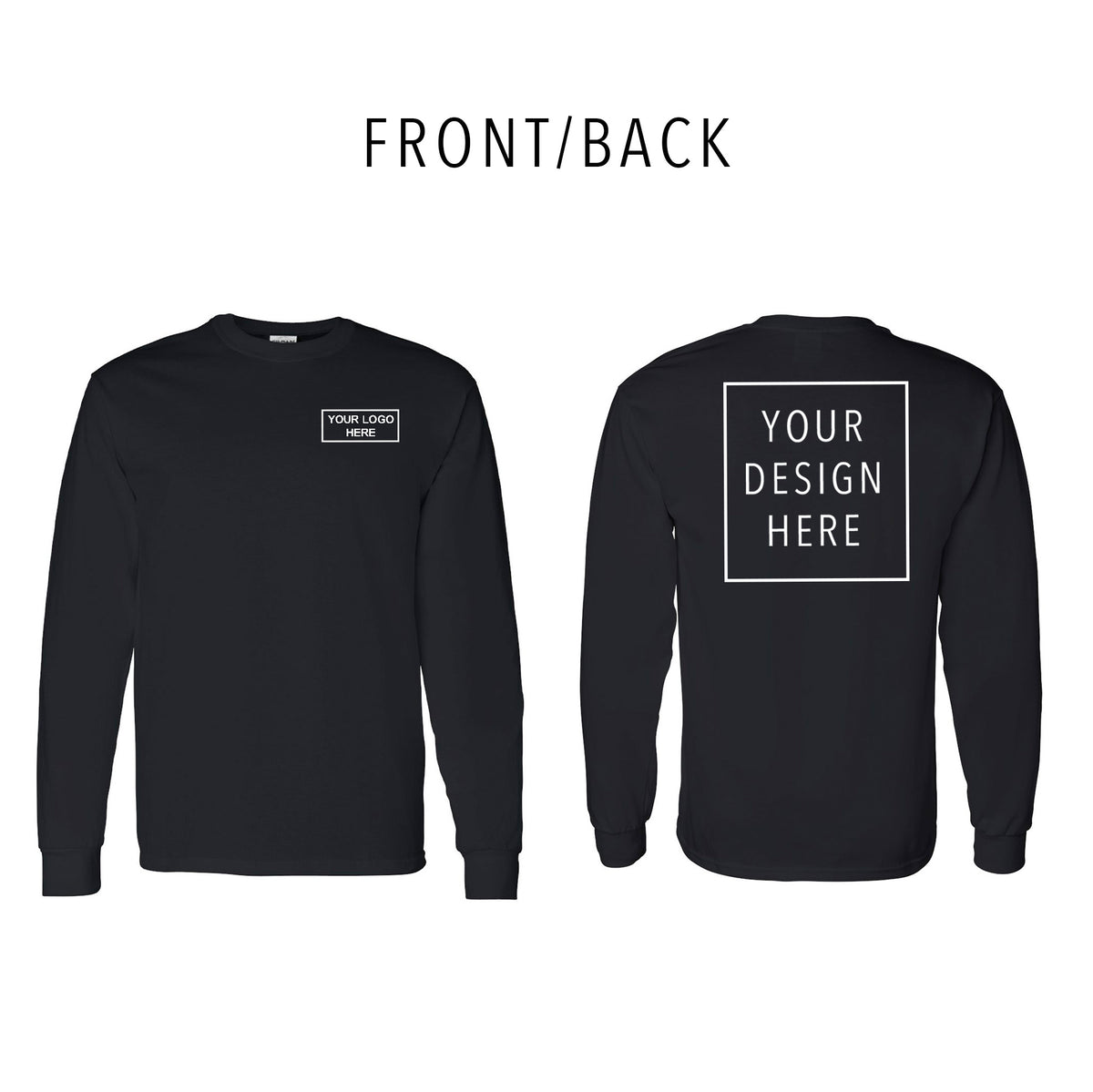 Gildan - Heavy Cotton™ Long Sleeve T-Shirt - Front/Back