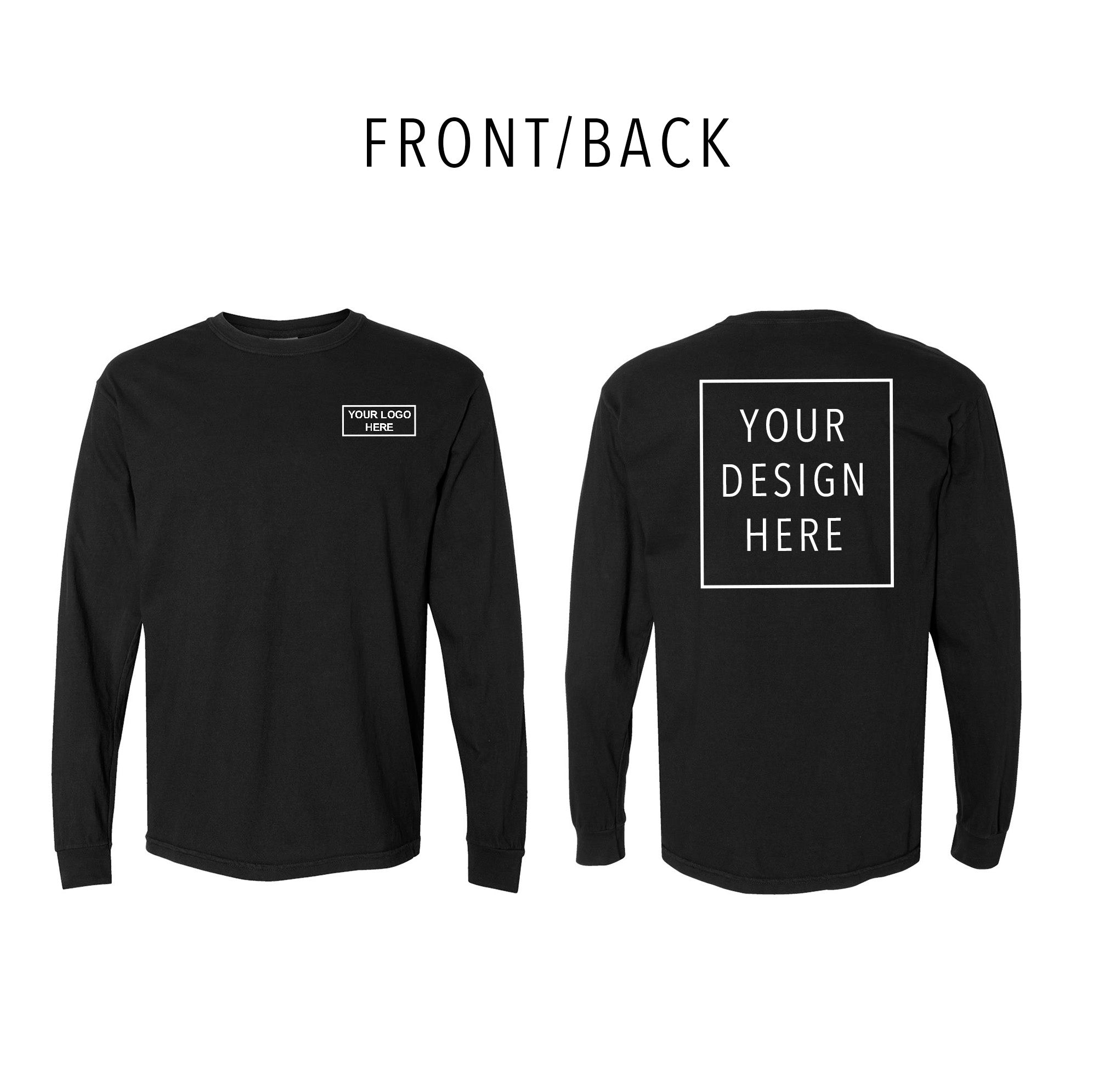 Comfort Colors - Garment-Dyed Heavyweight Long Sleeve T-Shirt - Front/Back
