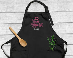 Embroidered Bon Appetit Apron