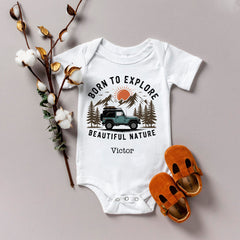 Born To Explore Beautiful Nature Baby Bodysuit