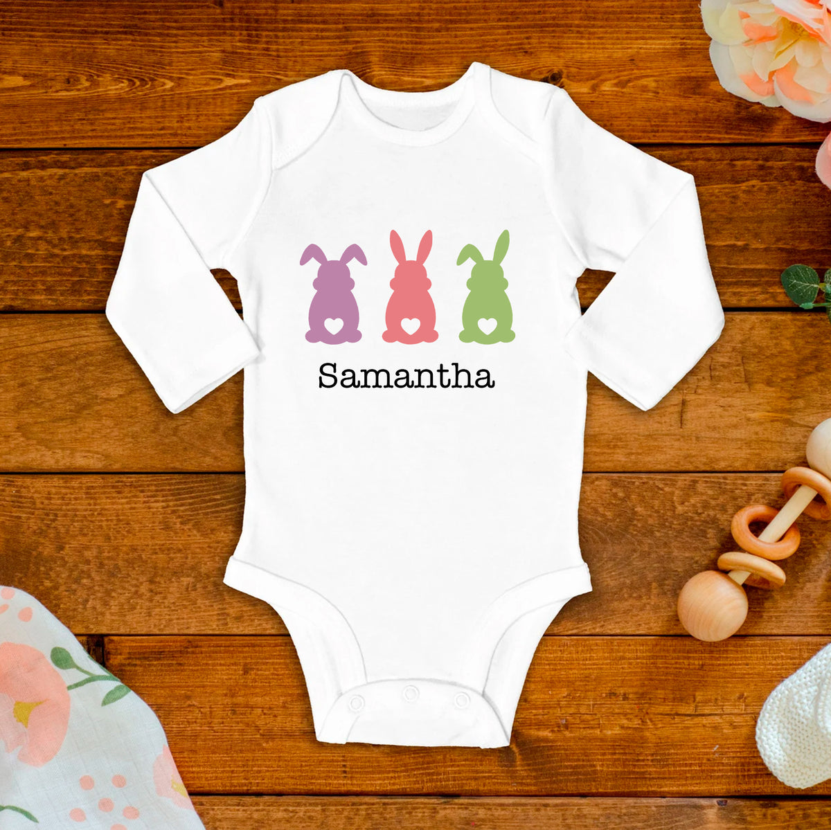 Easter Rabbits Baby Bodysuit