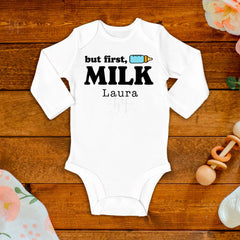 But First, Milk Baby Bodysuit