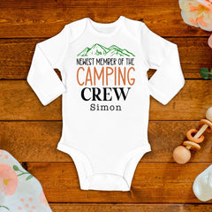 Newest Member Of The Camping Crew Baby Bodysuit