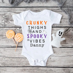 Chunky Thighs And Spooky Vibes Baby Bodysuit