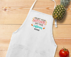 Embroidered Count Your Blessings Not Your Calories Apron