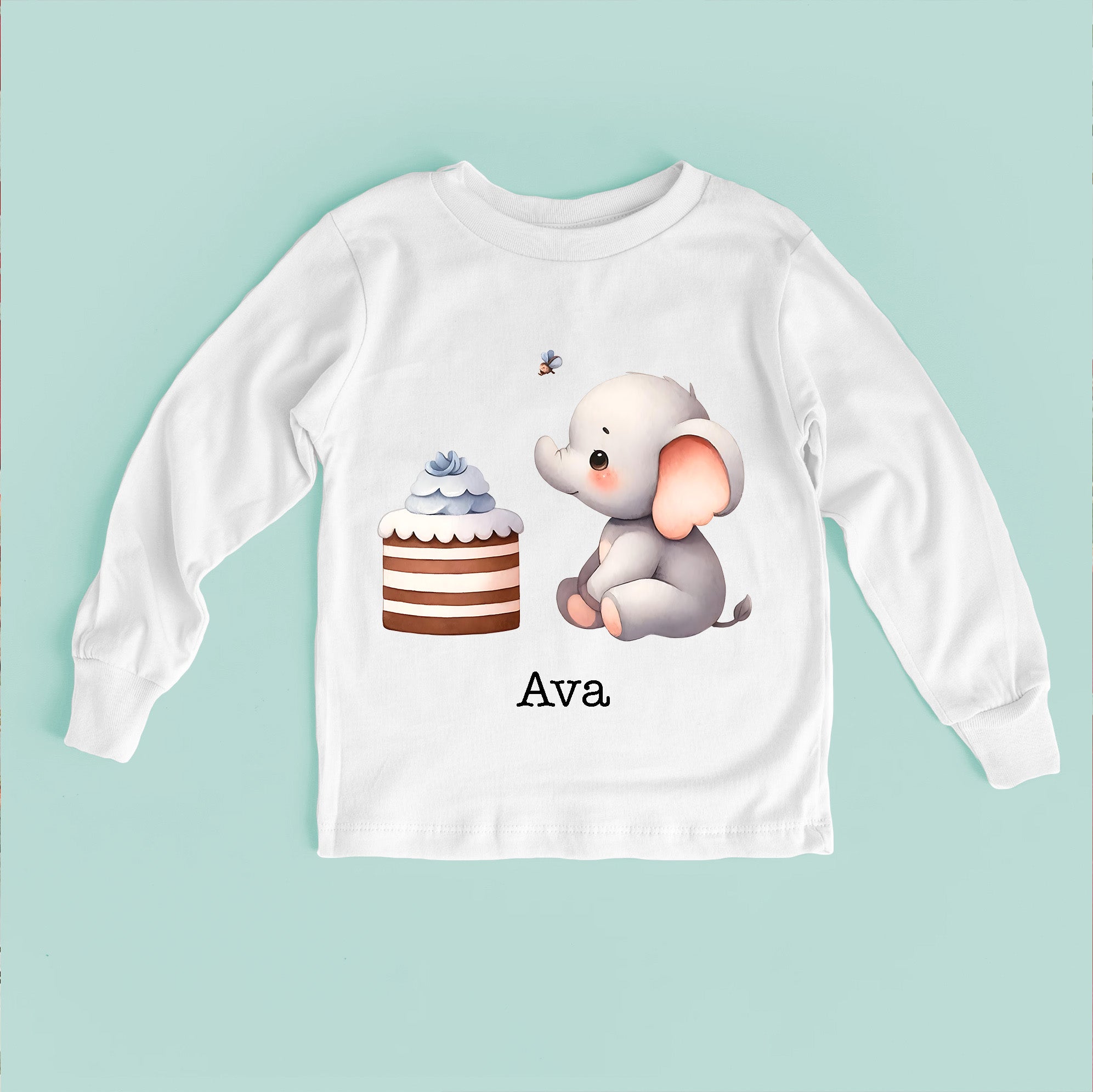 Cute Elephant Baby Bodysuit