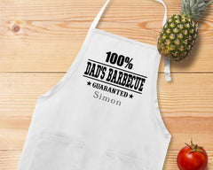 100% Dad's Barbecute Guaranted Apron