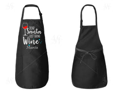 Dear Santa Just Bring Wine Apron