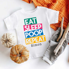 Eat Sleep Poop Repeat Baby Bodysuit