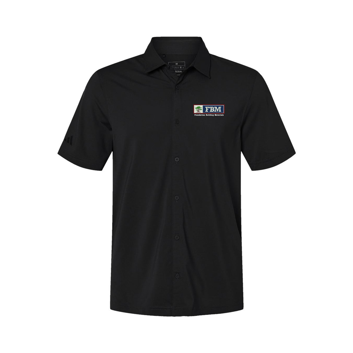 FBM - Adidas Men's Full Button Down Short Sleeve Shirt - A595