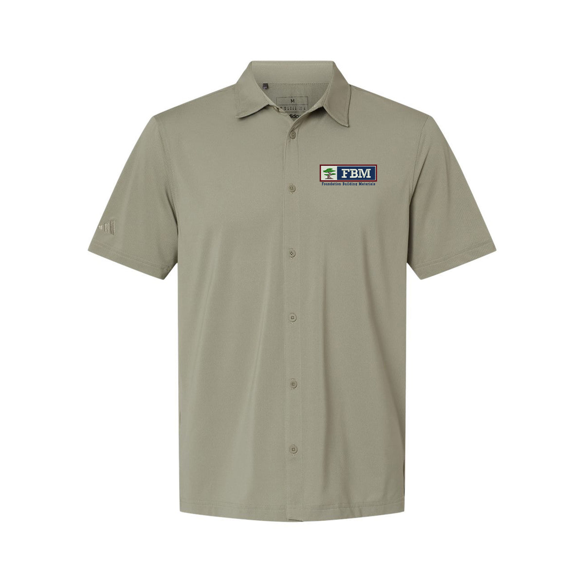 FBM - Adidas Men's Full Button Down Short Sleeve Shirt - A595