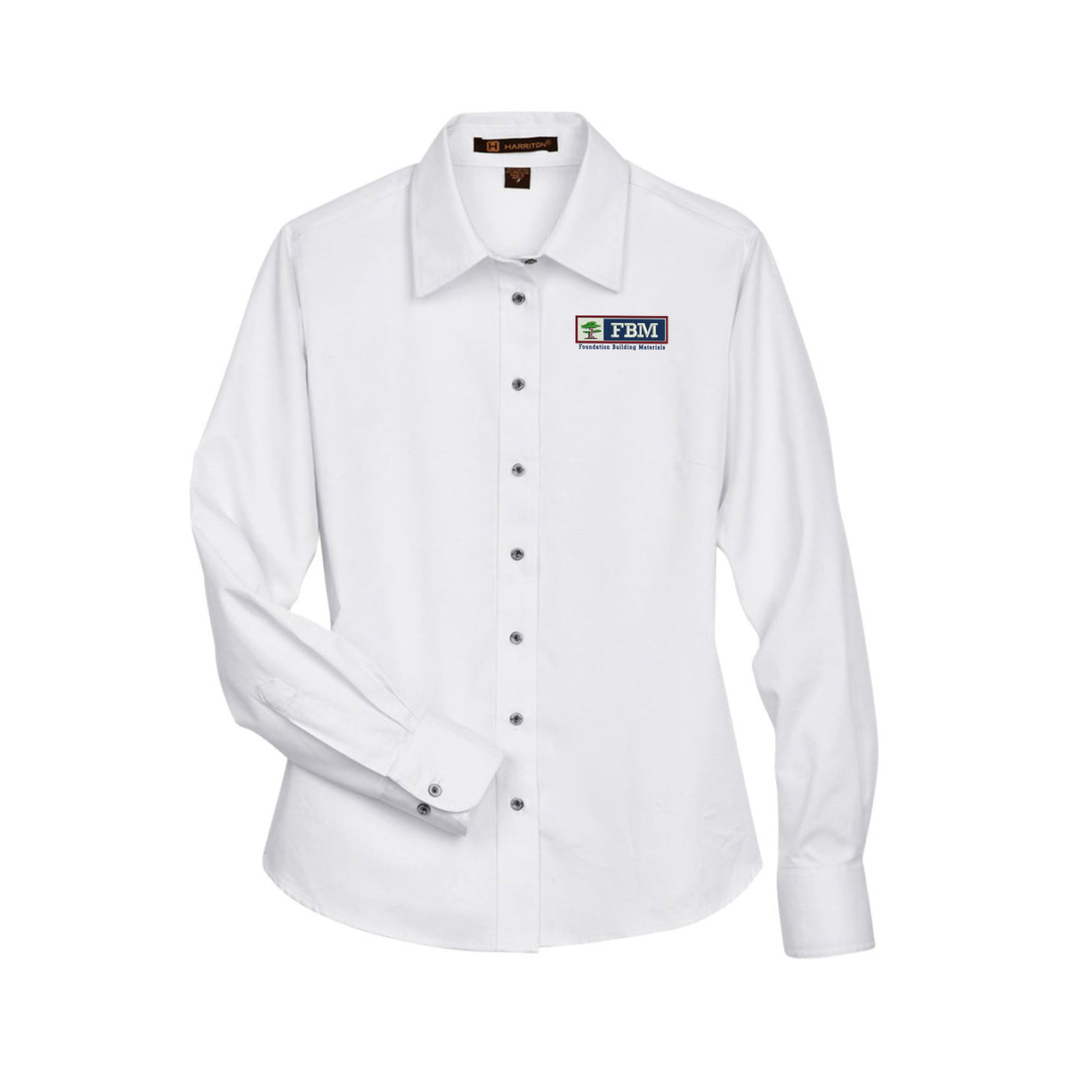 FBM - Harriton Women's Easy Blend™ Long Sleeve Twill Dress Shirt with Stain-Release - M500W