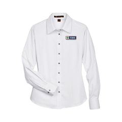 FBM - Harriton Women's Easy Blend™ Long Sleeve Twill Dress Shirt with Stain-Release - M500W