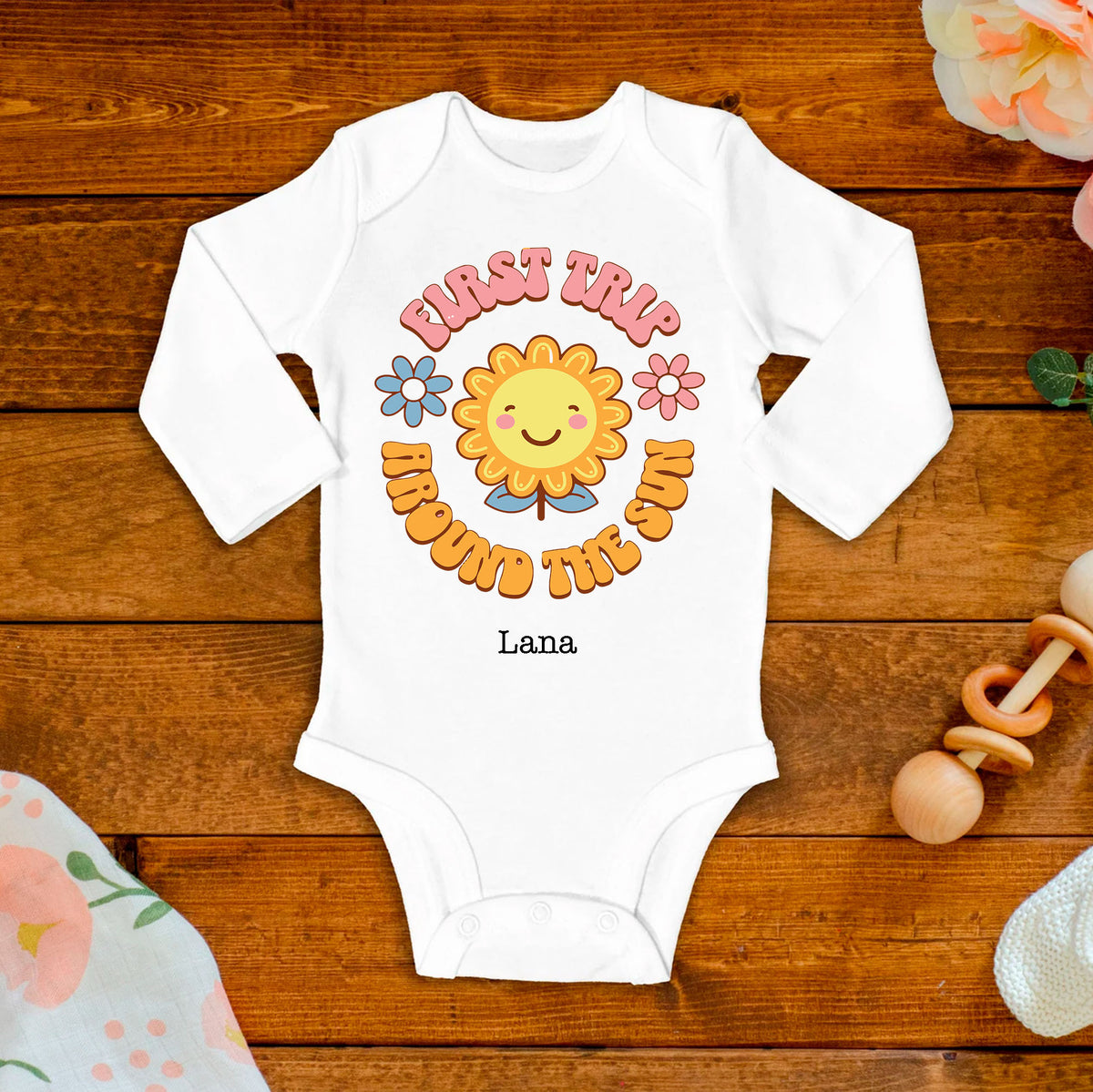 First Trip Around The Sun Baby Bodysuit