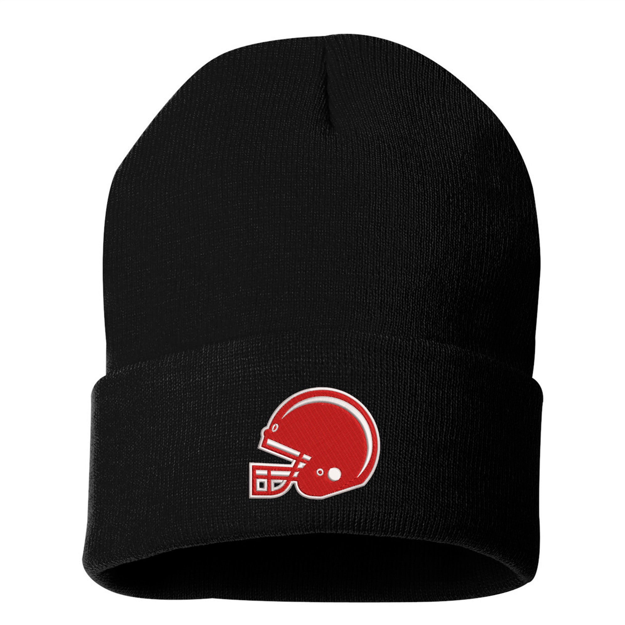 Embroidered Football Cap Beanie