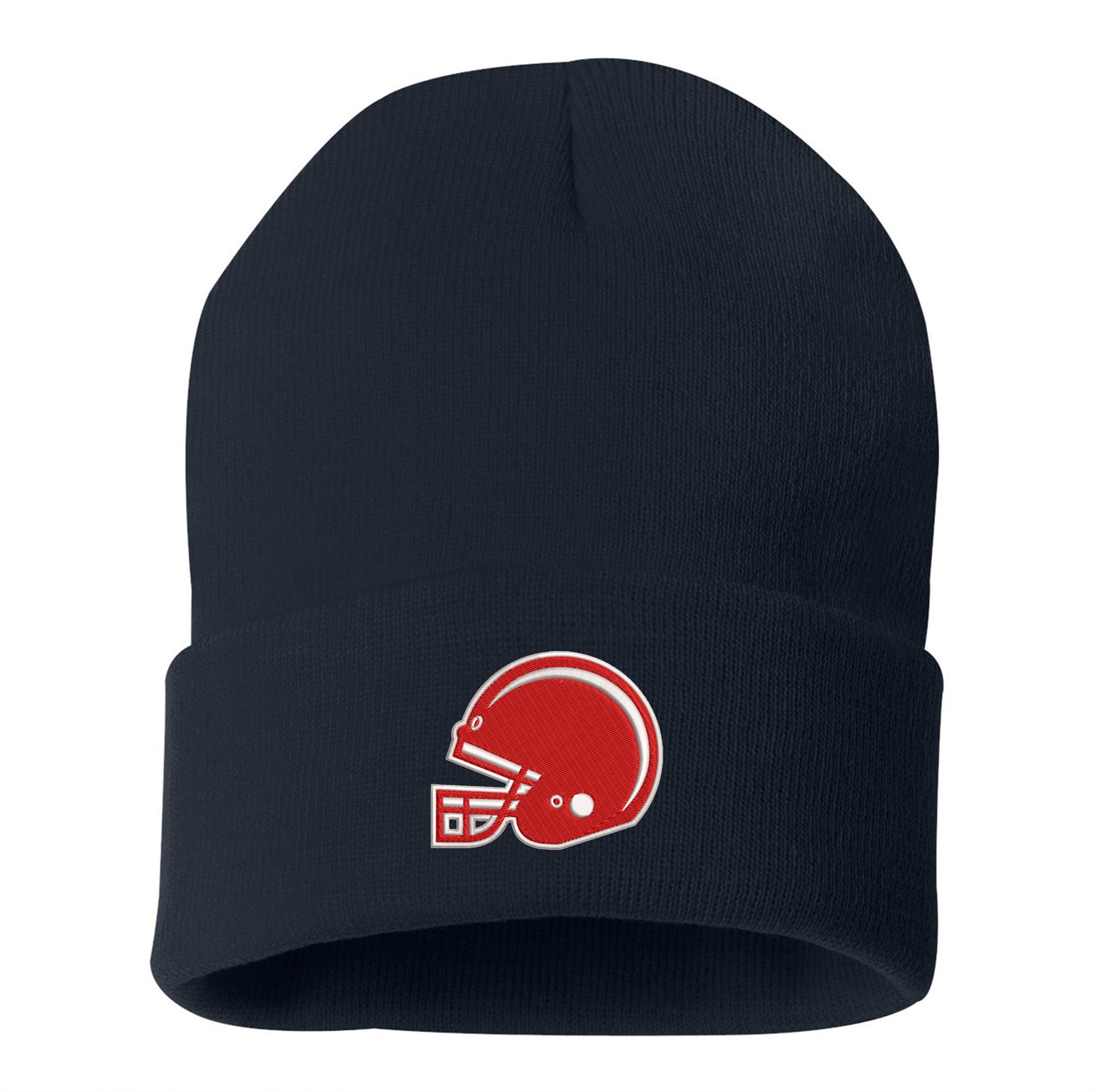 Embroidered Football Cap Beanie