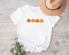 Embroidered Four Pumpkins T-shirt