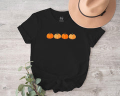 Embroidered Four Pumpkins T-shirt