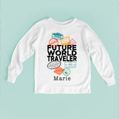 Future World Traveler Stamps Baby Bodysuit