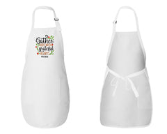 Embroidered Gather Here With Greatful Hearts Apron