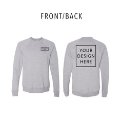 BELLA + CANVAS - Sponge Fleece Raglan Crewneck Sweatshirt - Front/Back