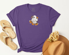 Embroidered Halloween Ghost T-shirt