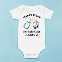 Happy First Father's Day Baby Bodysuit