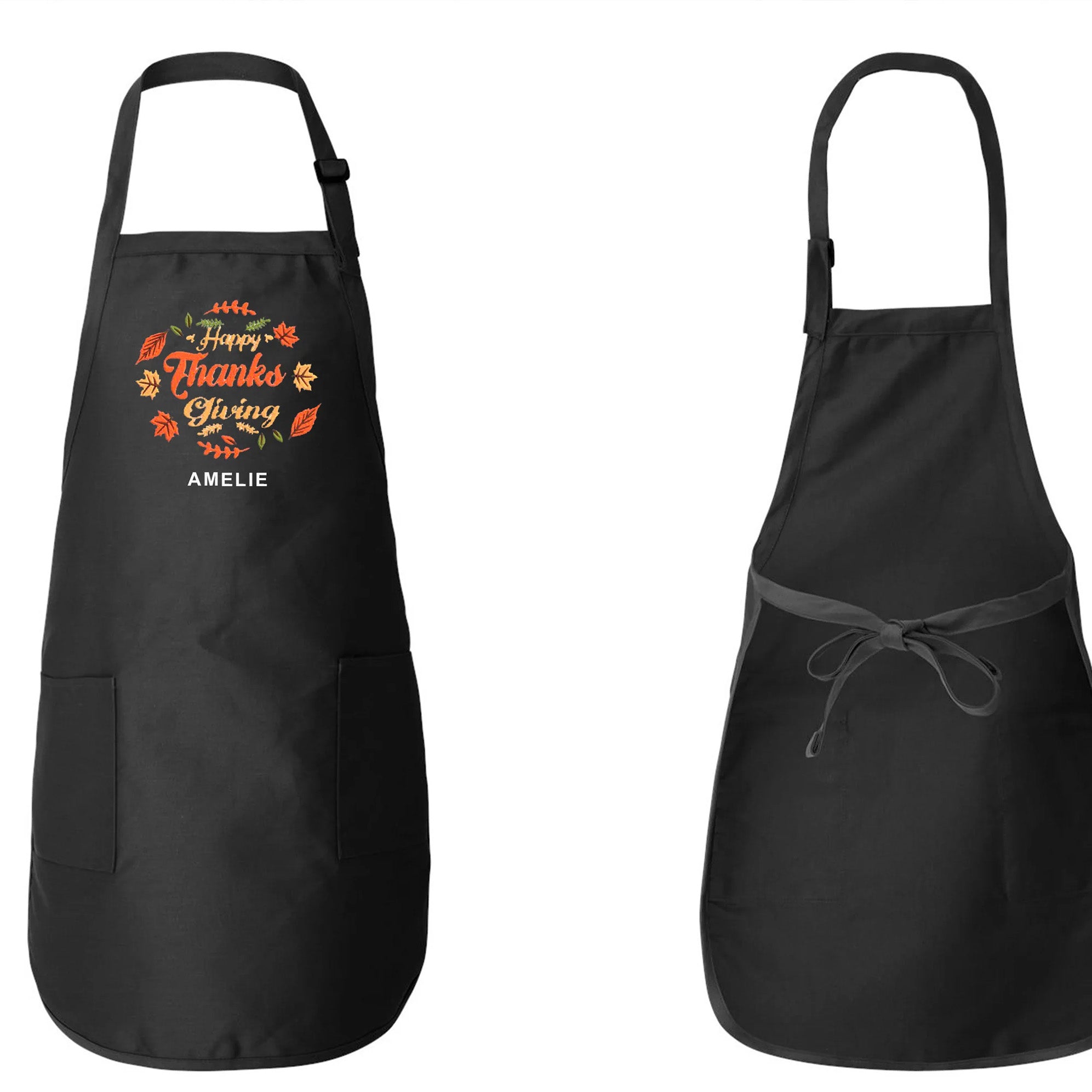 Embroidered Happy Thanksgiving Apron
