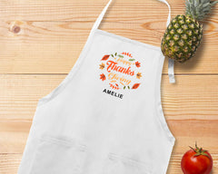 Embroidered Happy Thanksgiving Apron