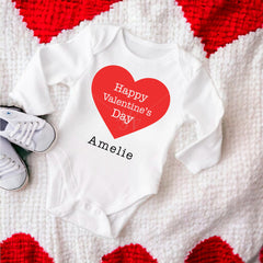 Happy Valentine's Day Baby Bodysuit