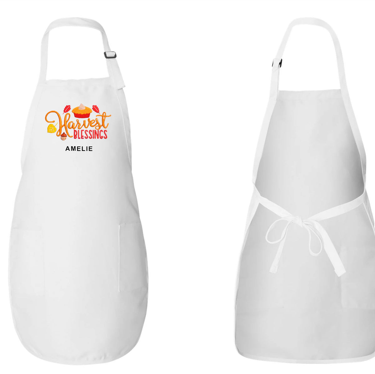 Embroidered Harvest Blessings Apron