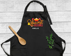 Embroidered Harvest Blessings Apron