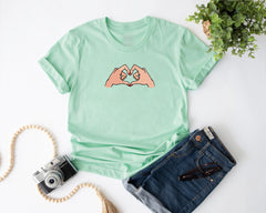 Embroidered Hand Heart T-shirt