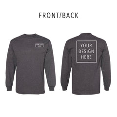 American Apparel - Heavyweight Cotton Long Sleeve Tee - Front/Back