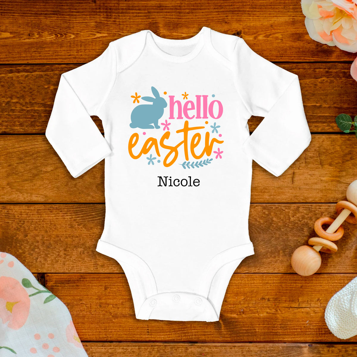 Hello Easter Baby Bodysuit