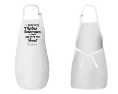 I Cook With Wine Apron