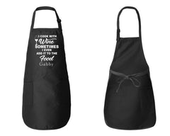 I Cook With Wine Apron