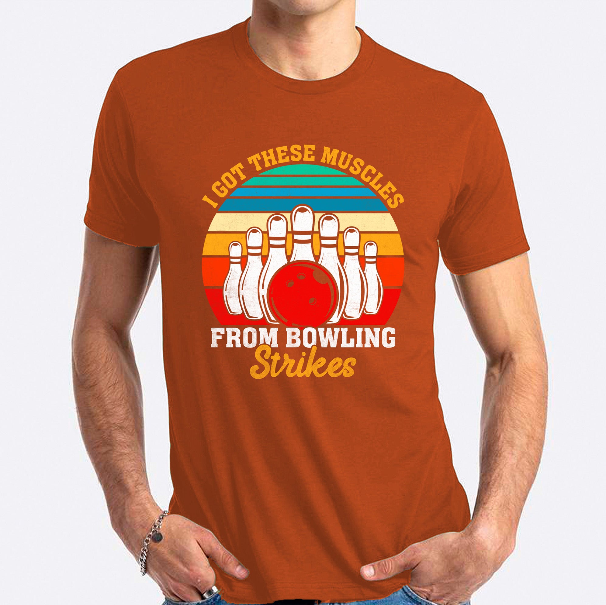 I Got These Muscles From Bowling Strikes T-shirt