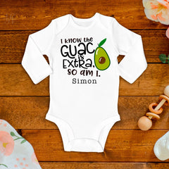 I Know The Guac Is Extra Baby Bodysuit