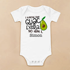 I Know The Guac Is Extra Baby Bodysuit