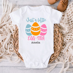 Just A Little Egg-Stra Baby Bodysuit