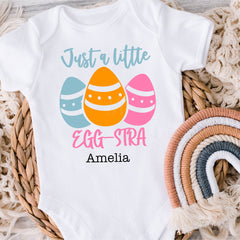 Just A Little Egg-Stra Baby Bodysuit