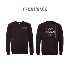 BELLA + CANVAS - Sponge Fleece Raglan Crewneck Sweatshirt - Front/Back