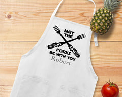 May The Forks Be With You Apron