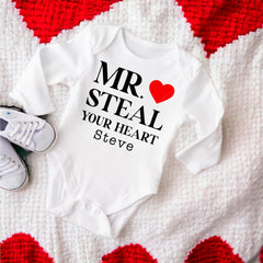 Mr. Steal Your Heart Baby Bodysuit